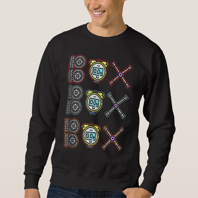Sweatshirt Formule Racing Pit Case à cocher Thème (Devant)