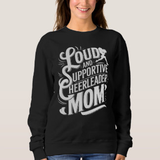 Sweatshirt Fort et soutien Cheer Maman Baseball, Football