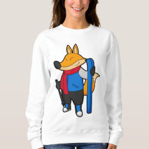Sweatshirt Fox en ski avec ski