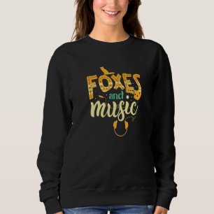 Sweatshirt Fox Et Musique Faune Nature Forêt Animal