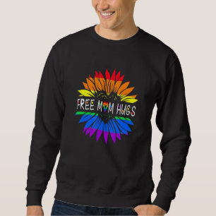 Sweatshirt Free Mom Hugs Gay pride Lgbt Daisy Rainbow Flower
