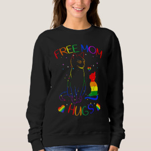Sweatshirt Free Mom Hugs Lgbt Cat Gay pride Rainbow