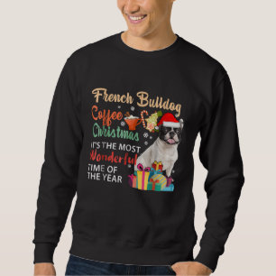 Sweatshirt French Bulldog Café Noël C'est merveilleux