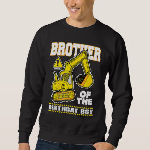 Sweatshirt Frère Du Véhicule De Construction D'Excavateur Dig