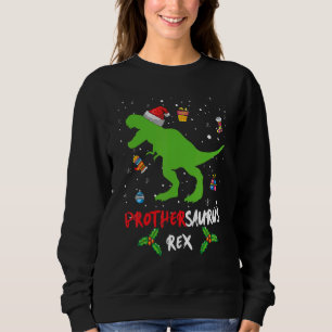 Sweatshirt Frèresaurus Dinosaure Père Noël Noël Correspondan