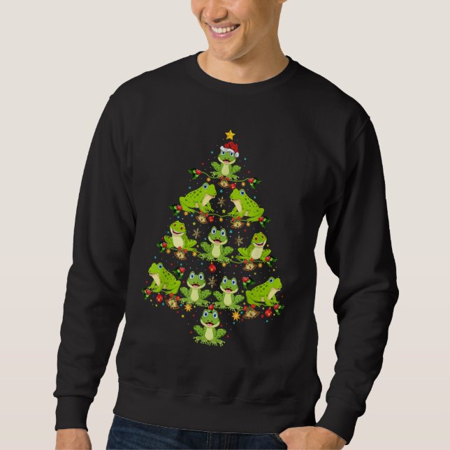 Sweatshirt Frog Christmas Tree Cadeau Funny Christmas Frog (Devant)
