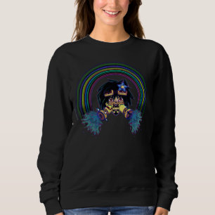 Sweatshirt Front d'ozone noir