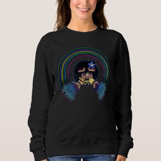 Sweatshirt Front d'ozone noir