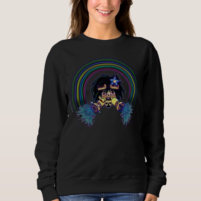Sweatshirt Front d'ozone noir (Devant)