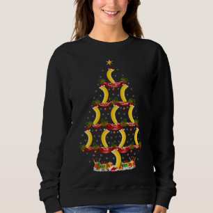 Sweatshirt Fruit Banane amusant Xmas Arbre éclairage Banane C