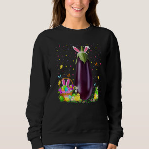 Sweatshirt Fruit d'aubergine OEuf de Pâques Chasse Bunny Eggp
