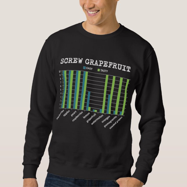 Sweatshirt Fruits d'été de pamplemousse drôle Régime alimenta (Devant)