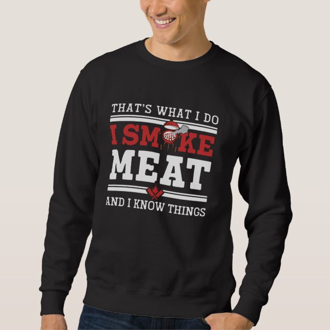 Sweatshirt Fumer Fumer Viande BBQ Fumer Gril (Devant)