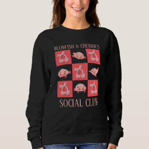 Sweatshirt Fun BLOBFISH CHERRIES SOCIAL CLUB Texte personnali