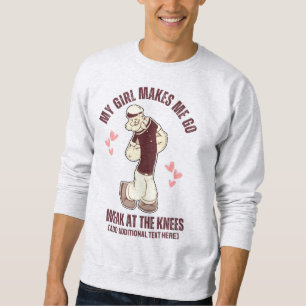 Sweatshirt Fun Valentines Day POPEYE Faible à genoux