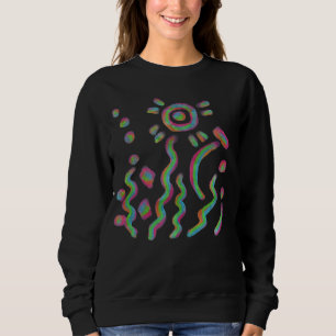 Sweatshirt Funky Abstrait Wearable Art