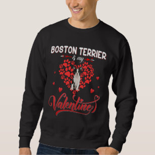 Sweatshirt Funky Boston Terrier Est Ma Valentine