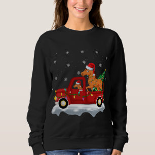Sweatshirt Funky Horse Ride Christmas Tree Red Truck Horse Ch