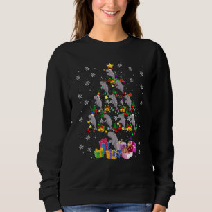 Sweatshirt Funky Manatees Arbre de Noël Père Noël Elf Reindee