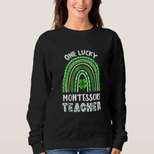 Sweatshirt Funky One Lucky Montessori Enseignant Rainbow St P