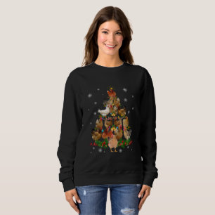 Sweatshirt Funny Chicken Christmas Tree Pet Chicken Lover