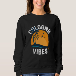 Sweatshirt Funny Cologne Tropical Paradise Retro Sunset Köln