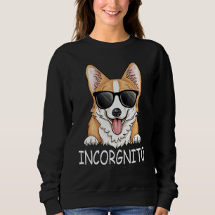 Sweatshirt Funny Corgi Incorgnito Incognito Lunettes Papa Chi