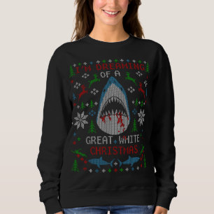 Sweatshirt Funny Grand requin blanc laide Sweater de Noël