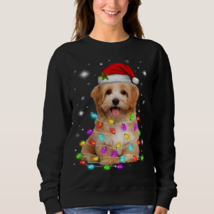 Sweatshirt Funny Havanese Dog Santa Hat