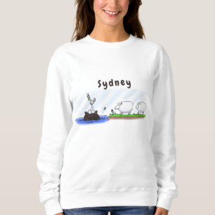 Sweatshirt Funny hippo birdie deux brebis