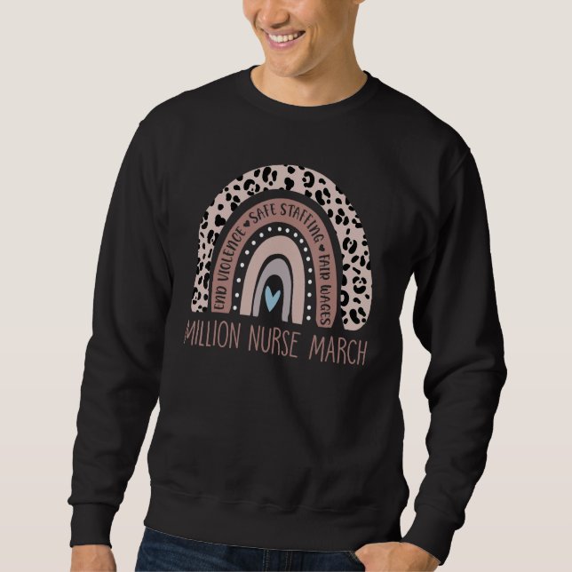 Sweatshirt Funny Leopard Arc-en-ciel Million Nurse Mars 2022  (Devant)