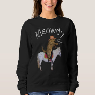 Sweatshirt Funny Meowdy Texas Cat Meme Vintage 1