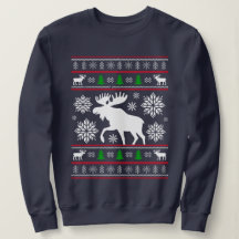 FUNNY MOOSE UGLY XMAS SWEATER CHRISTMAS