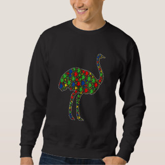 Sweatshirt Funny Ostrich Animaux Puzzle Pièces Autisme Connai