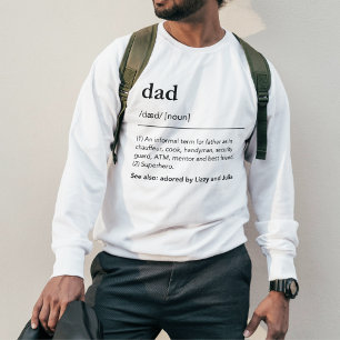 Sweatshirt Funny Papa Définition Kids Names Dictionnaire Mode