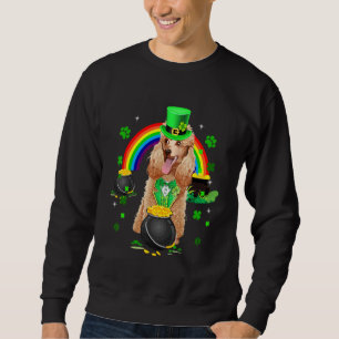 Sweatshirt Funny Poodle Leprechaun Shamrock St Patrick's Day