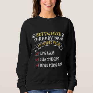 Sweatshirt Funny Rottweiler Furbaby Maman Hobbies Vêtements P