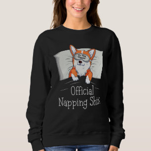 Sweatshirt Funny Welsh Corgi Power Napper Amoureux des chiens