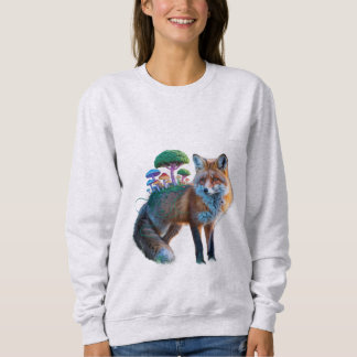 Sweatshirt Fusion Forêt Renard – Art Nature Surréaliste