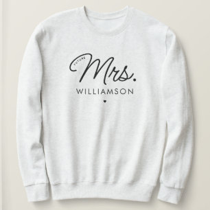 Sweatshirt Futur Élégant Personnalisé Mme Fiançailles Moderne