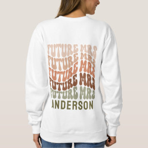 Sweatshirt Futur Mme terracotta sauge vert rétro 60's simple