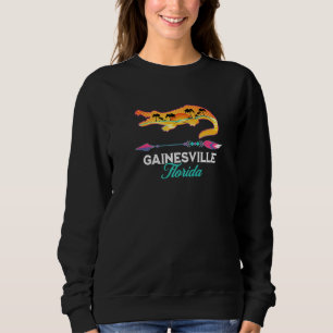 Sweatshirt Gainesville Floride Alligator Retro Sun Palm Trees