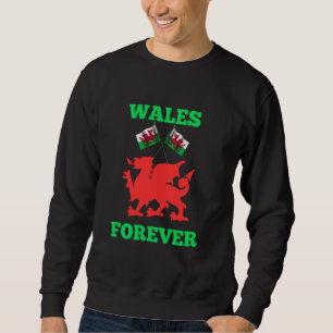 Sweatshirt Galles de Dragon Rouge pour toujours coloré