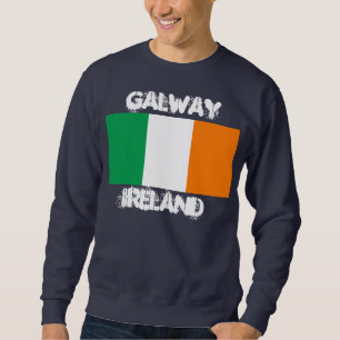 Sweatshirt Galway, Irlande avec le drapeau irlandais