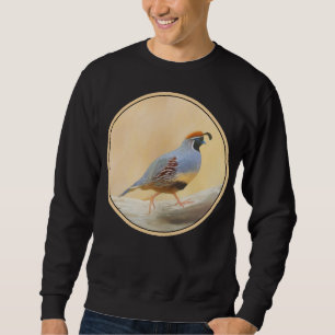 Sweatshirt Gambrel's Quail Painting Original Bird Art
