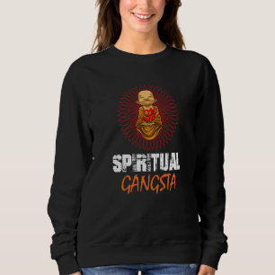 Sweatshirt Gangsta spirituel bébé bouddha yoga fleur de lotus