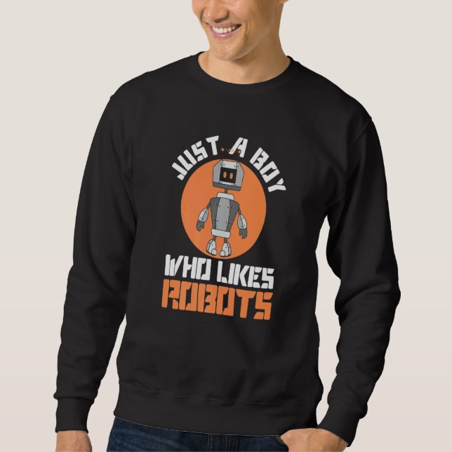 Sweatshirt Garçon qui aime les robots Ingénieur robotique Tec (Devant)