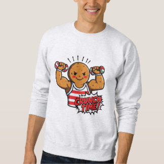Sweatshirt Gaufre musclée levant des cannes de bonbon – 