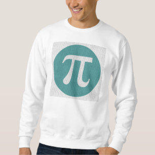 Sweatshirt Geek mathématique symbole Pi, cercle bleu et chiff