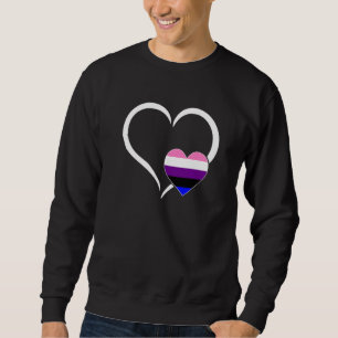 Sweatshirt Genderfluide Heart Lgbt Q Cool Pride Drapeau Coule